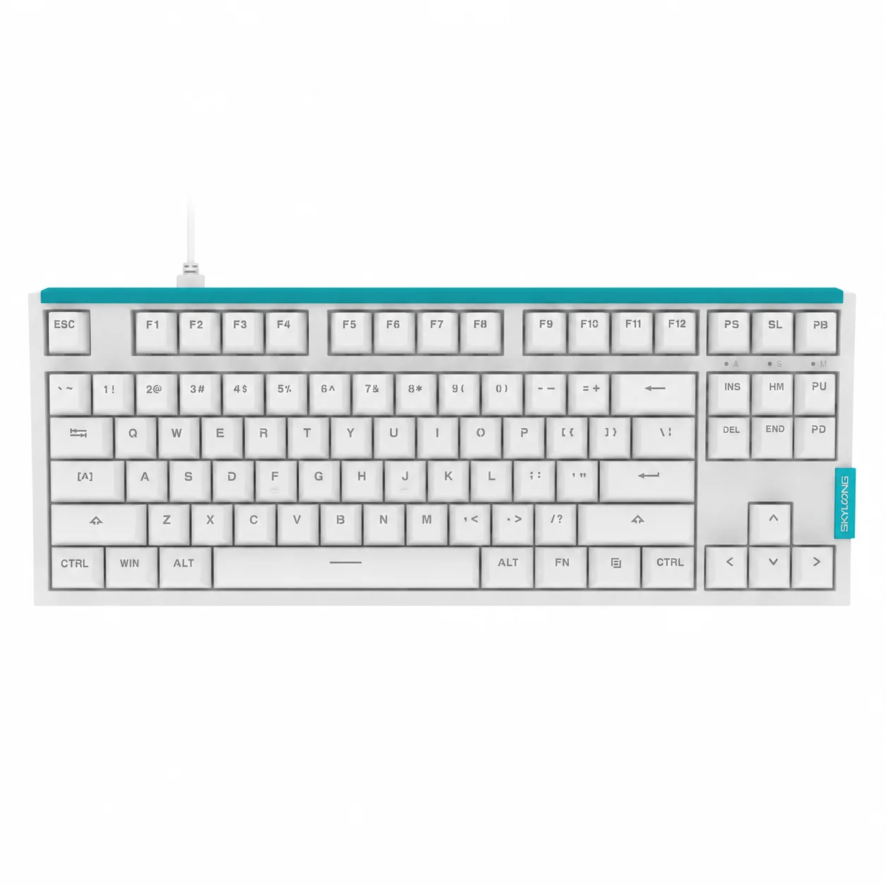 White mechanical keyboard as a keyboard OEM platform reference