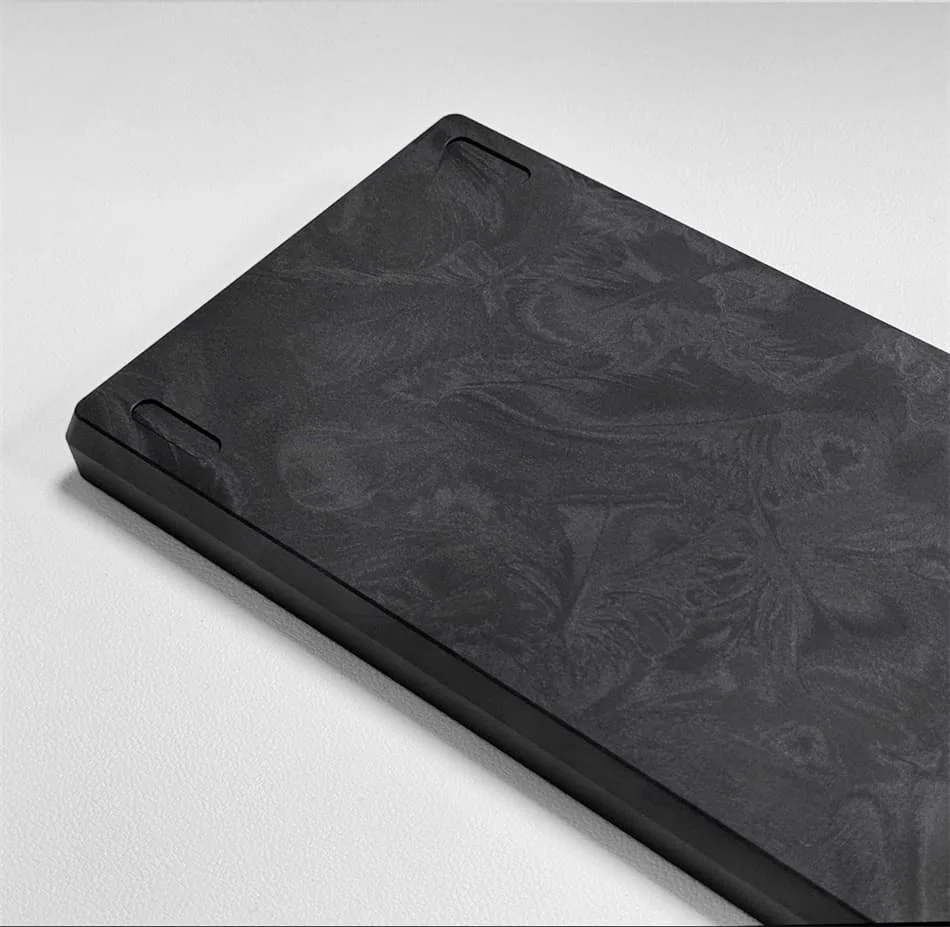 Black feather-texture aluminum case