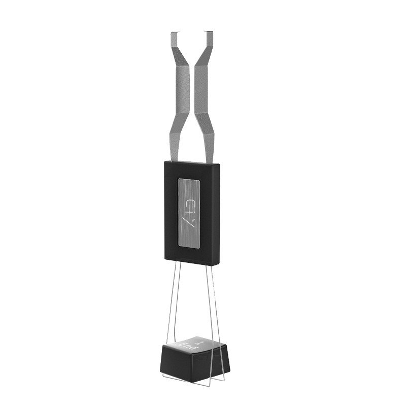 Quadratische Detailaufnahme des beidseitigen Abziehers und seiner mittleren Aluminiumplatte