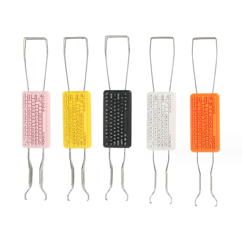 Keyboard-shaped wire keycap and switch pullers